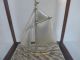 Fine Vintage H - Crafted Japanese Solid Sterling Silver Sail Boat Yacht Ship Japan Other Antique Sterling Silver photo 1