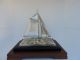 Fine Vintage H - Crafted Japanese Solid Sterling Silver Sail Boat Yacht Ship Japan Other Antique Sterling Silver photo 3