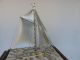 Fine Vintage H - Crafted Japanese Solid Sterling Silver Sail Boat Yacht Ship Japan Other Antique Sterling Silver photo 5
