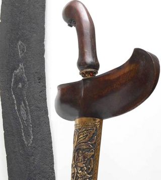 Antique Kris Keris Dwiwarna Pamor Blade Magical Sword Pusaka Indonesia Java Art photo
