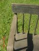 Antique 1800 ' S Pa Dutch Plank Seat Spindle Back Bench Rustic 1800-1899 photo 8