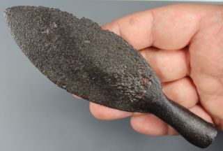 Socketed Spear Tip,  Leaf - Shaped,  Iron,  Celtic,  La Tene Period,  Ca.  2.  Century Bc photo