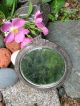 Victorian Antique Small Round Mirror Shabby Boudoir Vanity Primitive & Worn Victorian photo 9