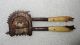 Antique Old India Fine Miniature Hand Carved Iron And Horn Work Betel Nut Cutter India photo 1