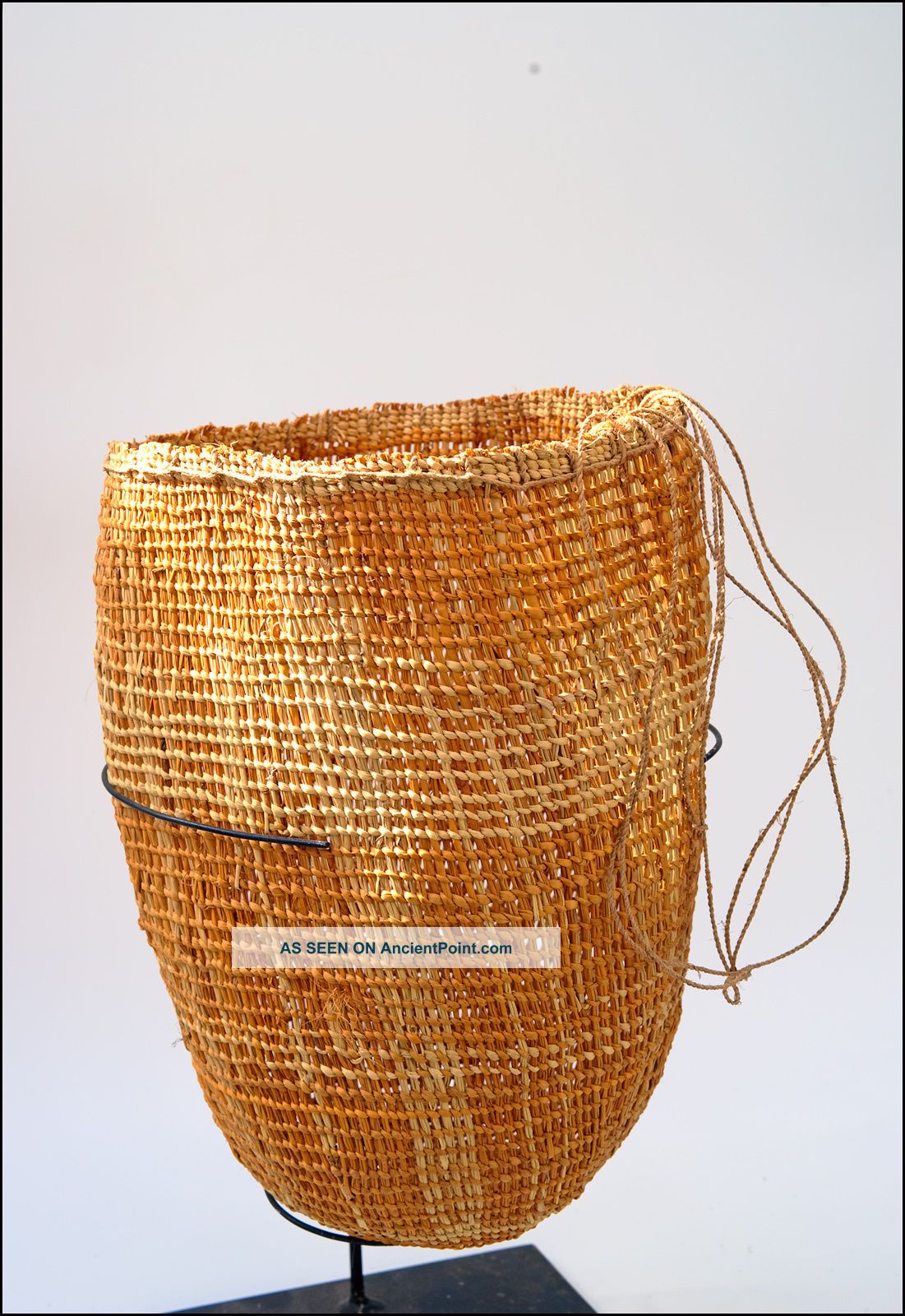 Large Australian Aboriginal Arnhem Land Dilly Bag Basket - Weaving Pacific Islands & Oceania photo