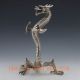 Chinese Silver Copper Handwork Carved Dragon Statue Other Antique Chinese Statues photo 5