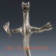 Chinese Silver Copper Handwork Carved Dragon Statue Other Antique Chinese Statues photo 7