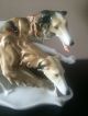 Rare Karl Ens Volkstedt Borzoi Leaping Wolfhounds Porcelain Dog Statue Germany Figurines photo 1