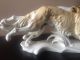 Rare Karl Ens Volkstedt Borzoi Leaping Wolfhounds Porcelain Dog Statue Germany Figurines photo 2
