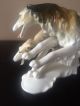 Rare Karl Ens Volkstedt Borzoi Leaping Wolfhounds Porcelain Dog Statue Germany Figurines photo 3