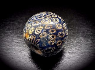 Ancient Medieval Islamic Period Middle Eastern Glass Eye Bead C800 To 1000 A.  D. photo