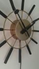 Vtg 50s Atomic Era Starburst Sputnik Wall Hanging Clock Mid Century Modern Retro Mid-Century Modernism photo 1