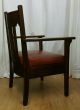 Antique Tiger Oak Mission Style Wood Arm Chair.  Early 1900s.  Very Sturdy 1900-1950 photo 3