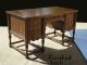 Vintage Spanish Style Ornate Carved Wood Writing Desk Finished Back Post-1950 photo 4