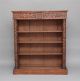 19th Century Carved Oak Victorian Open Bookcase 1800-1899 photo 1