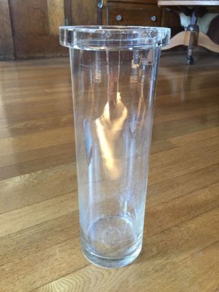 Antique Whitall Tatum & Co.  Glass Specimen Jar 1895 4” Dia 12 