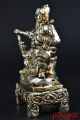 Collectible China Handwork Old Tibet Silver Carve Guanyu Kongfu God Statue Decor Other Antique Chinese Statues photo 1