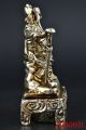 Collectible China Handwork Old Tibet Silver Carve Guanyu Kongfu God Statue Decor Other Antique Chinese Statues photo 2
