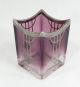Antique Moser Amethyst Crystal Galss Silver Overlay Small Vase Art Nouveau Vases photo 3