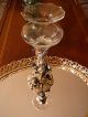 Gorgeous Art Nouveau Silver Vase 22cm With Incolor Glass Insert On Sculpted Foot Metalware photo 2