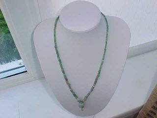 String Roman Green Coloured Glass Beads Circa 100 - 400 A.  D. photo