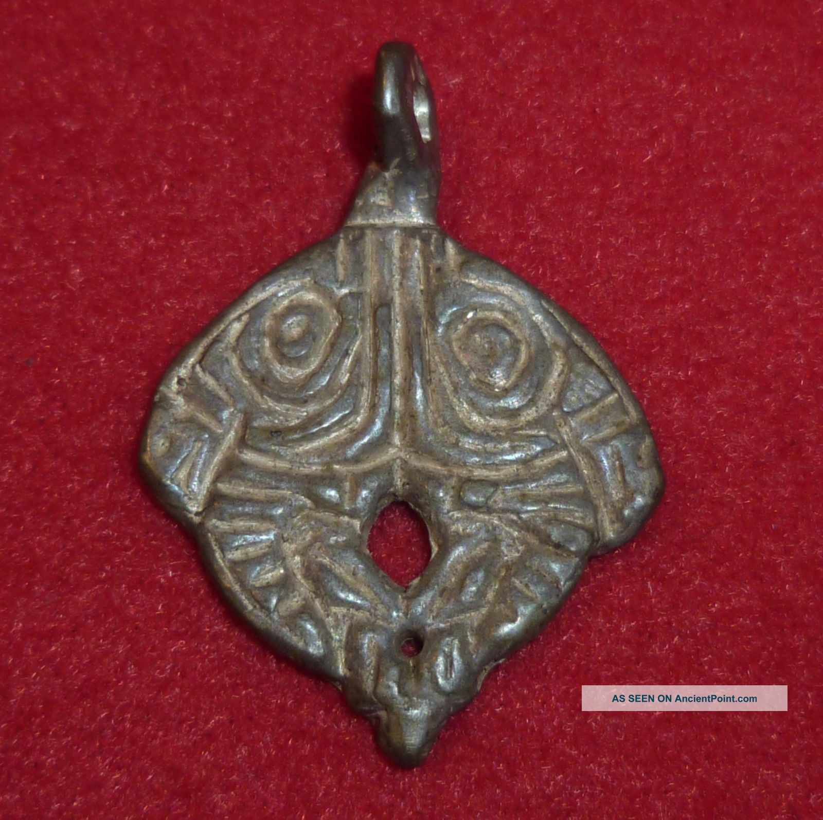 Stunning Viking Ancient Artifact - Silver Amulet - Valkyrie Circa 700 - 800 Ad Scandinavian photo
