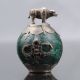 Collectable Green Jade Armor Tibetan Silver Hand - Carve Zodiac Statue - - Cattle Other Antique Chinese Statues photo 2