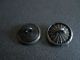 2 Antique Brass Cut Steels Button Buttons photo 1