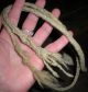 Antique C1870–1890 Plains Native American Indian Woven Slingshot Red & Blue Vafo Native American photo 5