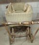 Vintage Antique Wicker Large Baby Buggy Carriage 1910 Needs Work 52 By 46 Inches Baby Carriages & Buggies photo 2