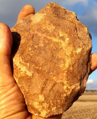 Large Acheulean Flint Hand Axe Paleolithic Tool photo