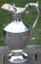 Antique Semi - Fluted Claret / Hot Water Jug - Silver Plated - Sheffield Pitchers & Jugs photo 4
