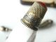 Ca.  1890 Art Nouveau Sewing Kit Thimble Scissor Needle Tube W/box Tools, Scissors & Measures photo 6
