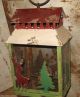 Lantern Candle Holder Deer Trees Primitive/french Country Christmas Cabin Decor Primitives photo 8