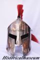 Trojan 300 Spartan Greek Troy Helmet With Armor Cap Plume Medieval Costume Kj60 Greek photo 1