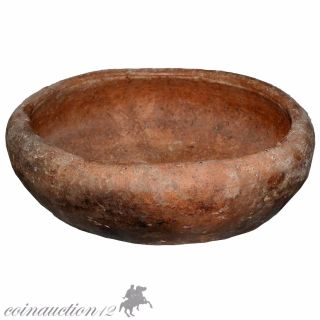 Large,  Intact Roman Terracotta Bowl 400 Ad photo