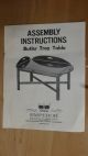 Vintage Unfinished Emporer Clock Co Butler Tray Table Nib Kit Ec - 2562 Unknown photo 2