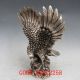 Old Tibet Silver Bronze Handwork Carved Eagles Statue W Qing Dynasty Mark Other Antique Chinese Statues photo 1