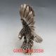 Old Tibet Silver Bronze Handwork Carved Eagles Statue W Qing Dynasty Mark Other Antique Chinese Statues photo 4