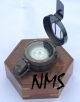 Antique Brass Army Prismatic Nautical British Ww2 Military Pocket Compass Compasses photo 2