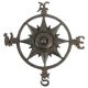 Rustic Cast Iron Rose Compass Nautical Beach House Wall Art/outdoor Garden Decor Compasses photo 1