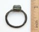 Antique Medieval Bronze Finger Ring With Light Blue Inlay (max) Other Antiquities photo 2
