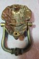 Solid Bronze Lion Head Door Knocker 2 1/2 Lbs Patina Made In England 1900 ' S Door Bells & Knockers photo 1