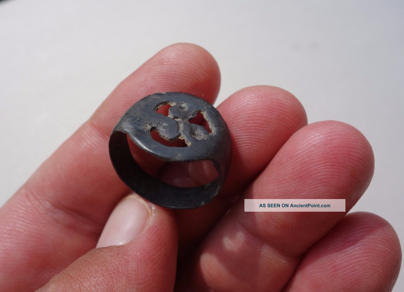Ancient Roman,  Middle Ages,  Dark Ages,  Openwork Bronze Ring Roman photo