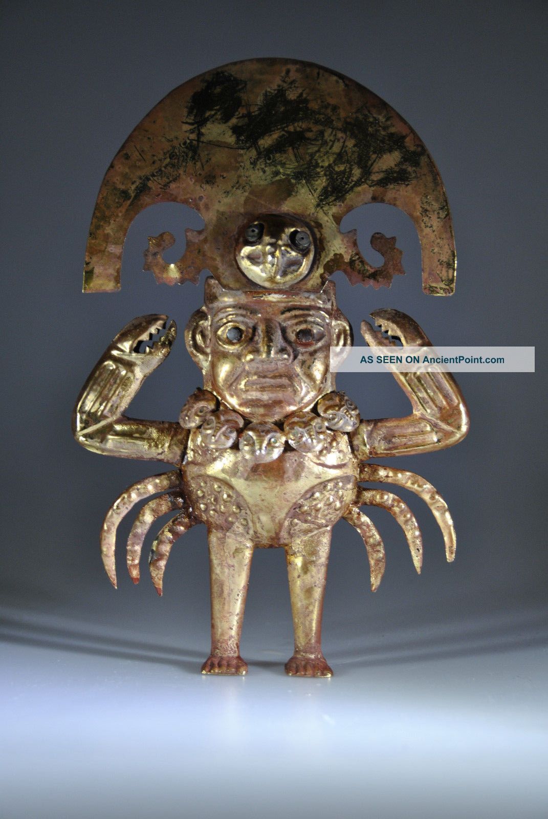 Moche Gold Gilded Crab God Figure From Peru - Trujillo The Americas photo