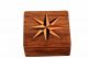 Nautical Flat Wooden Box Compass Desk Compass Nautical Marine Collectible Compasses photo 4