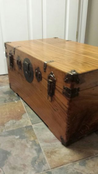 Antique Wood Trunk,  19 