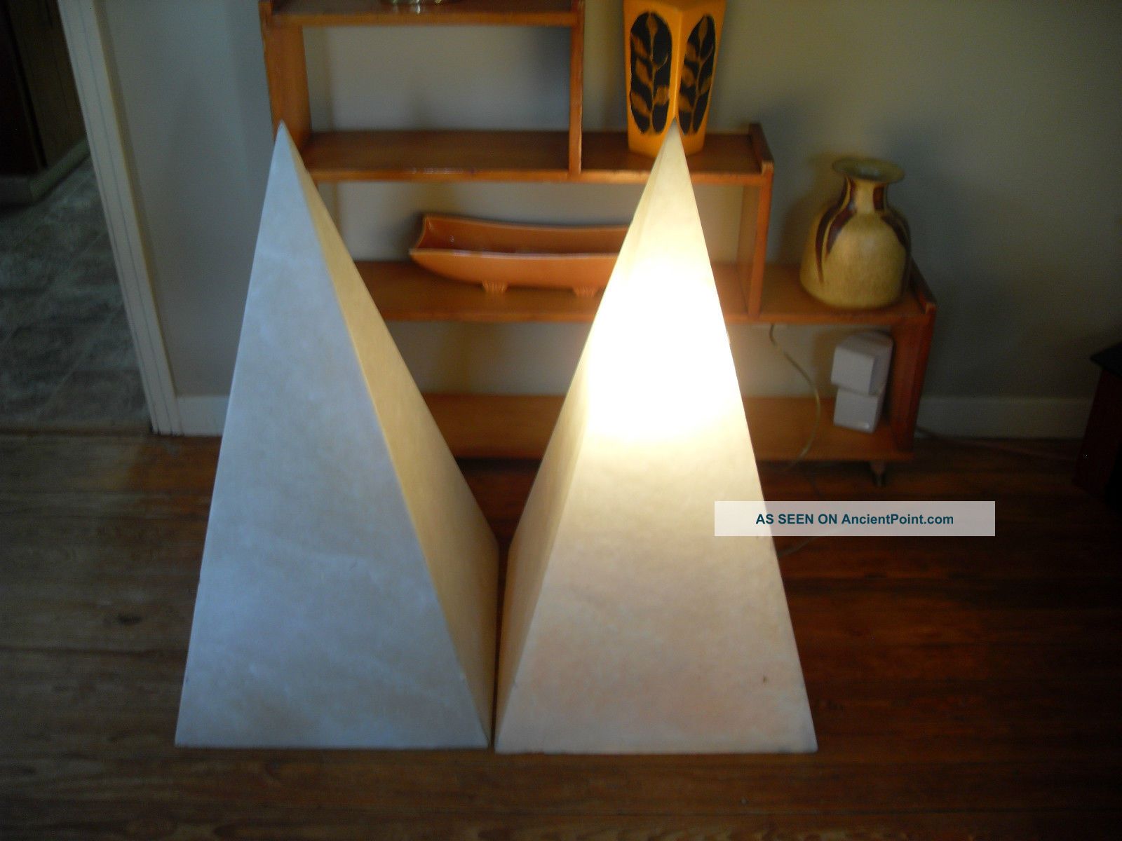 Rare Retro Fiberglass Floor Lamp Shades Mid Century Danish Modern Eames Era Mid-Century Modernism photo