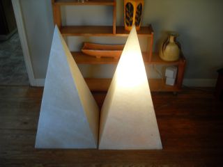 Rare Retro Fiberglass Floor Lamp Shades Mid Century Danish Modern Eames Era photo