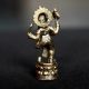 Thai Amulet Hinduism God Lord Ganesha Dancing Brass Figurine Sacred Lucky D24 Amulets photo 1